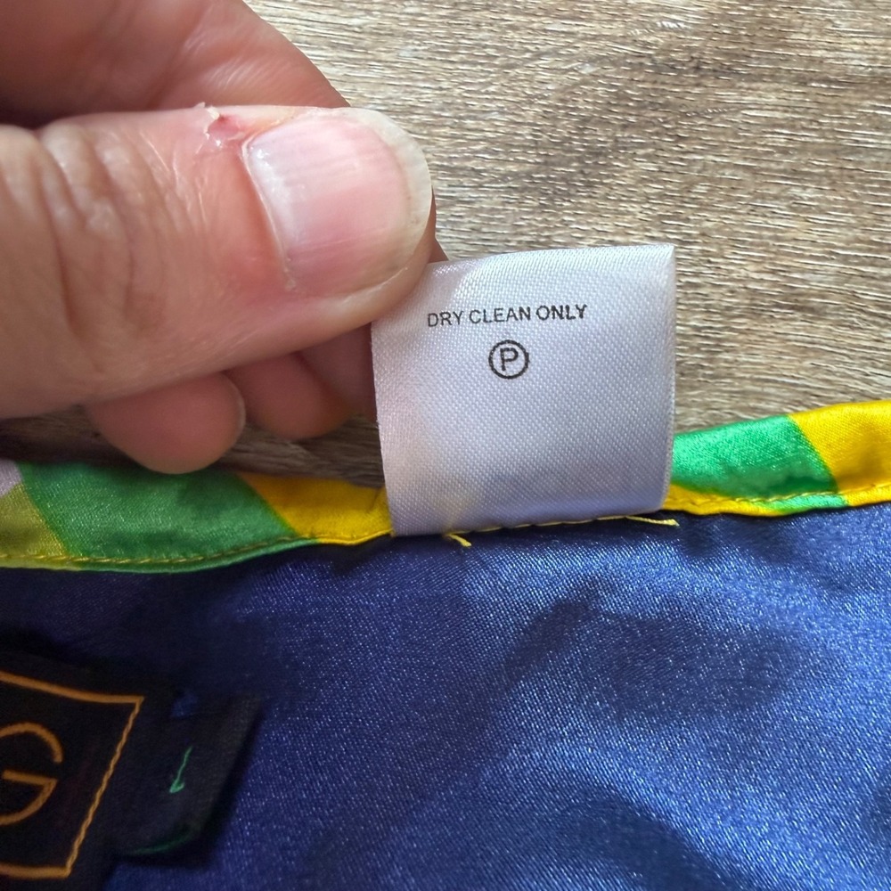 Coogi Halter Top Silk Geometric Pop Art Y2K Stretch | Womens Size Large - Picture 5 of 8